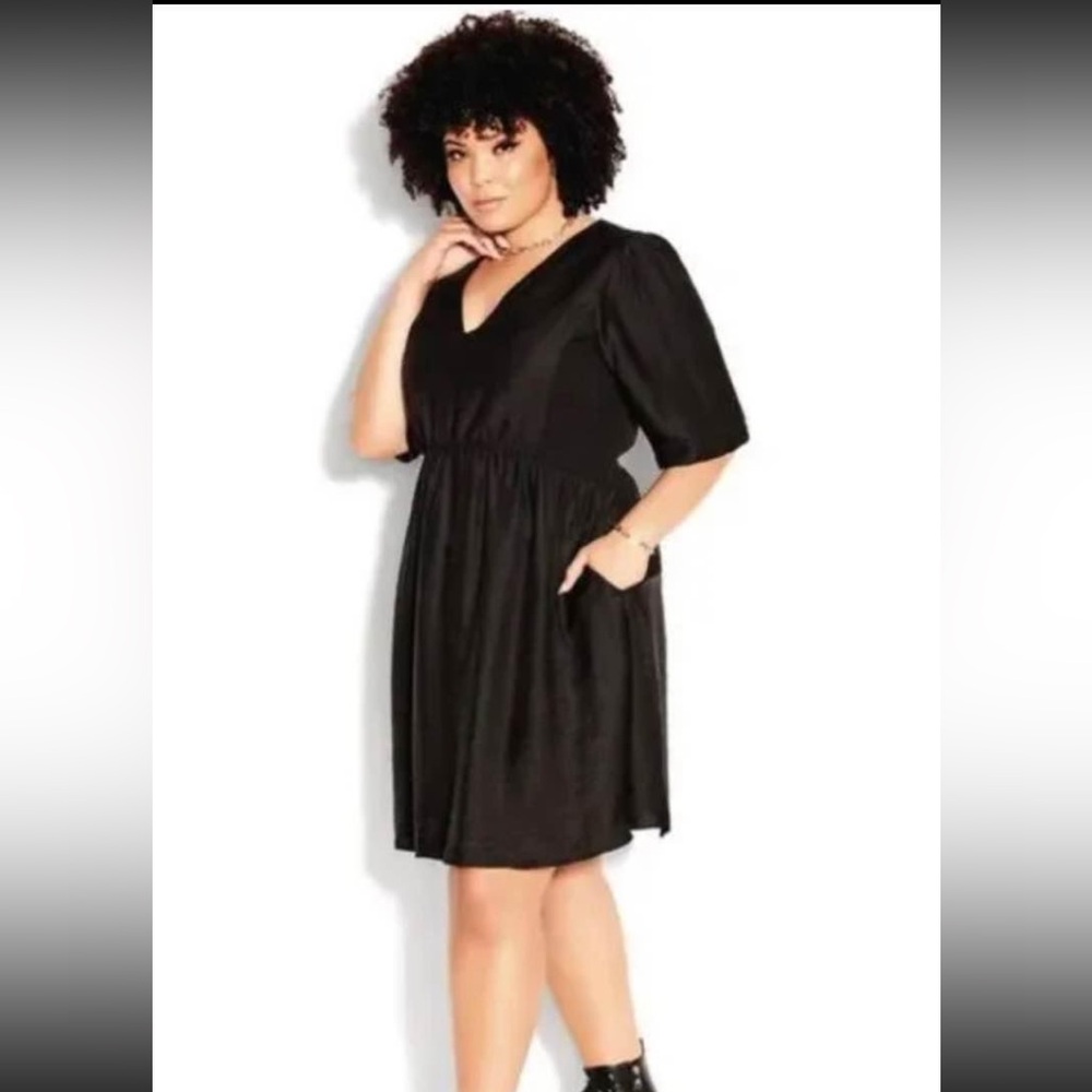 City Chic NWT Urban Child Black Dress Size 16